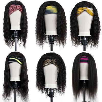 China Wholesale Deep Wave Headband Wig Hair For Black Women, Remy Human Hair Headband Wig, Deep Wave Hair Headband Wig for sale