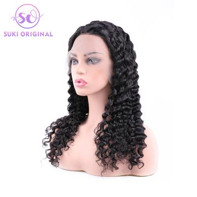 China 100 Seller Double Loose Deep Hair Wigs Natural Black Full Lace Wigs Loose Deep Drop Shipping Toppers for sale