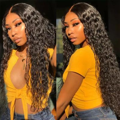 China Original Hd Full Lace Water Wave Wig Vendor Suki Hair 1B Water Wave 100% Lace Frontal Wig For Female for sale