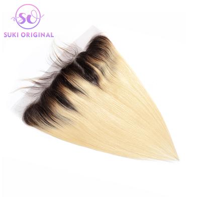 China Wholesale Cheap Human Hair Frontal Vendors Transparent Lace Prepluck With Baby Hair Line 1B 613 20inch Straight 8inch 10inch for sale