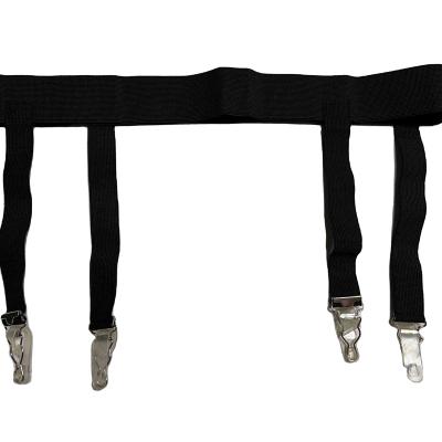 China Durable Women Black Sexy Simplicity Suspender Garter Belt For Thigh Highs Stockings, Metal Clips for sale