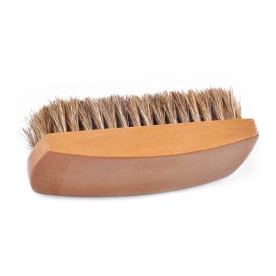 China Factory direct sales wooden leather shoes polishing brush, wooden horsehair shoe brush for sale