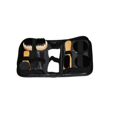 China Wooden Leather Shoe Polish Brush Care Kit Set To Protect Shoe Cleaner Pack for sale