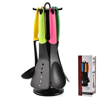 China Stocked Kitchenware Set Non-Stick Nylon Tools Spatula Set Cookware Kitchen Utensil Set 6pcs for sale