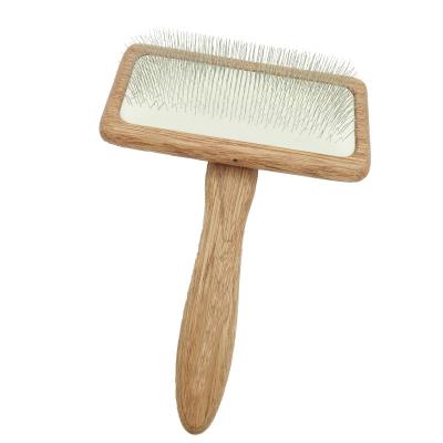 China Sustainable High Quality Hot Selling Soft Dog Grooming Wood Cleaning Brush Molding Slicker for sale