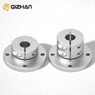 China FA industrial automation equipment Factory direct Round Flanged Mount Type with Slit Aluminum Alloy Silver Anodizing Shaft Supports for sale