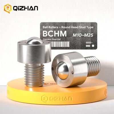 China Industrial Equipment BCHM Round Head Stud Type Conveyor Ball Rollers for sale