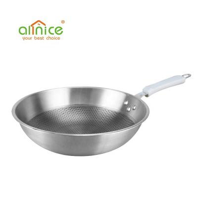 China Frying Pan Stainless Steel Cooking Pan Sustainable Non-Stick Kitchenware Sause Pan 32cm for sale