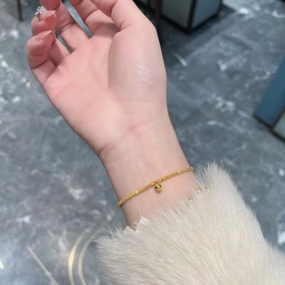 China Trendy small gold pearl bracelet personality niche design simple sense of pearl jewelry cold style fashion bracelet gold jewelry for sale