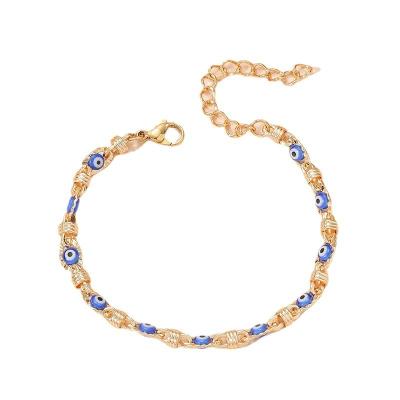 China FASHIONABLE Blue Female Personality Small Eyes Bracelet Trend Fashion Trend Creative Wrist Chain for sale