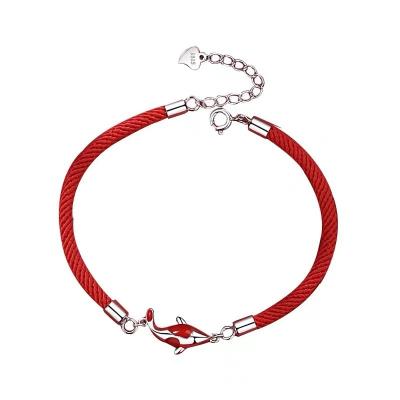 China FASHIONABLE Hand Koi Sewing Rope Bracelet Lucky koi Braided Bless Chinese Style Fashion Bracelet for sale