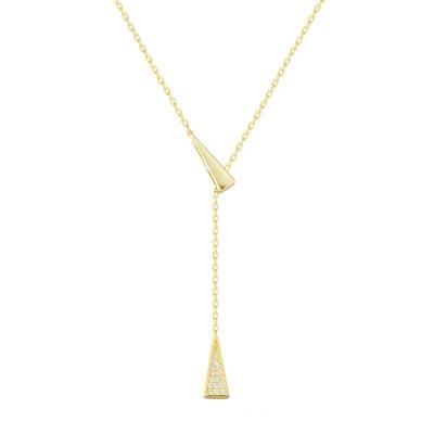 China FASHIONABLE Luxury Geometric Adjustable Clavicle Necklace Tassel Temperament Simple Titanium Steel Pendant Chain for sale