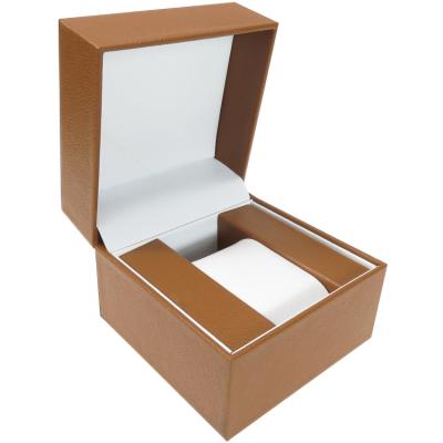 China High Grade Logo Handmade Custom Watch Packing Case PU Embryo Leather Plastic Watch Gift Box for sale