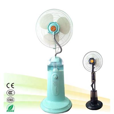 China Outdoor Or Indoor Home-Use Metal Electric Mist Water Stand Fan With Water Tank for sale