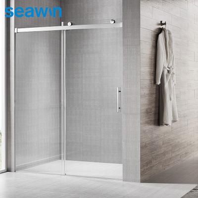 China SeaWin Easy Clean Glass Sensitive Aluminum Bifold Extend Frameless Sliding Shower Door Guide Shower Doors Shower Door for sale