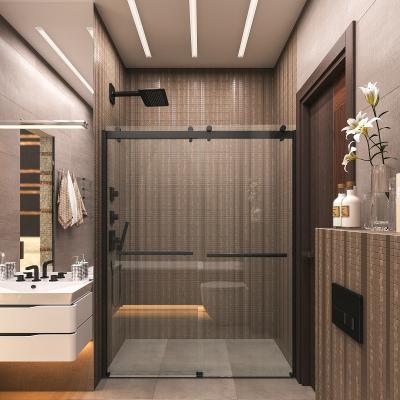 China Quiet Room Bathroom Shower SeaWin Operation Glass Sliding Walk In Shower Enclosure Bath Cabin Shower Doors for sale