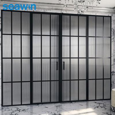 China SeaWin Easy Clean Glass Hinges Swing Shower Door Out Camping Shower Door Opener Soft Close Swing Door for sale