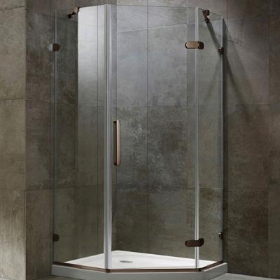 China SeaWin Modern Luxury Corner Diamond Shower Enclosure Door Frameless Bathroom Shower Enclosure Swing for sale