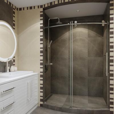 China SeaWin Easy Clean Glass Design Single Cut Out Shower Room Round Shower Room Sliding Glass Enclosure Panel Glass Shower Enclosure for sale