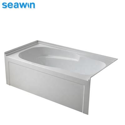 China Body Soaking SeaWin Luxury Acrylic Soaking Bathtubs Single Top Fiberglass Alcove Square Tub for sale