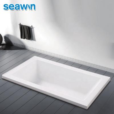 China Body Soaking SeaWin Adult Sunken Acrylic Bathtub Bathroom Standard Fiberglass Drop In Tub for sale