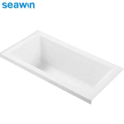 China Body Soaking SeaWin Bathroom Solid Surface Acrylic Slim Clear Standalone Drop In Shower Tubs for sale