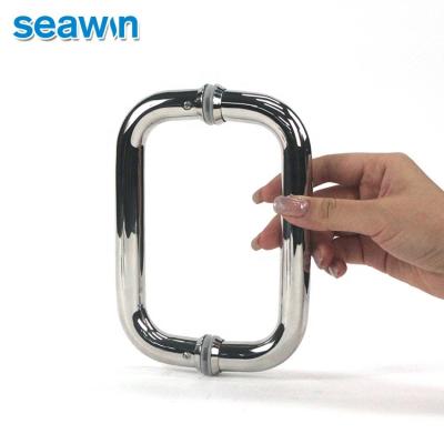 China Easy Installation SeaWin Fancy Sliding Shower Room Door Stainless Steel Towel Bar Handles For Shower Door for sale