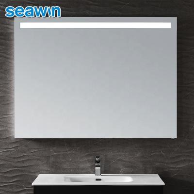 China SeaWin Beauty Bathroom Rectangular Waterproof Switch Illuminated Led Mirror Wall Mounted Mirror for sale