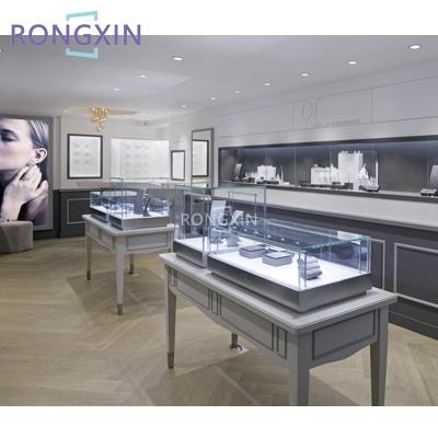 China Luxury Jewelry Shop Counter Showcase Shop Furniture Design Jewelry Fixture Shop Counter Design JWL-031704 for sale