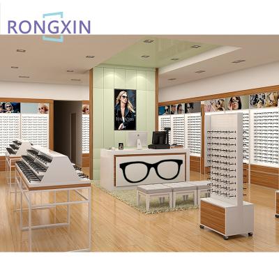 China Simple Glasses Showcase Sunglasses Kiosk Bury Optical Wall Shelf Display Stand Shop Counter Design for sale