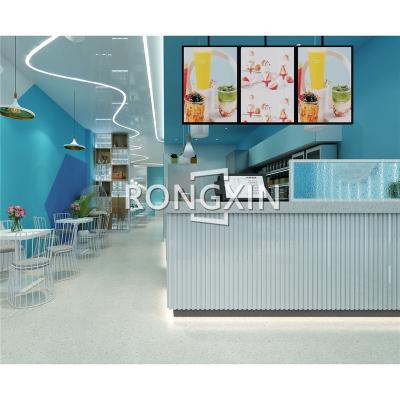 China Latest Decor Fashion Attractive Blue Ice Cream Shop Interior Design For Candy Ice Cream Shop 02 for sale