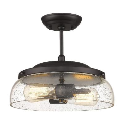 China Modern Decorative Indoor Lighting Semi Flush Mount Ceiling Light Modern Smart Led Ceiling Light Fixture with Seeded Glass Shade Pendant lights for Home Hotel for sale