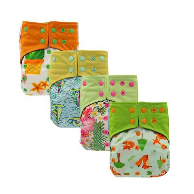 China Printed Washable Breathable Baby Cloth Diaper Charcoal Sleepy Bamboo In One Cloth Diapers for sale