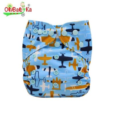 China Printed Cloth Diaper Covers, Ohbabyka Best Plastic Washable Polyester PUL Microfiber Minky Cloth Reusable Printed Diaper Leak Guard for sale