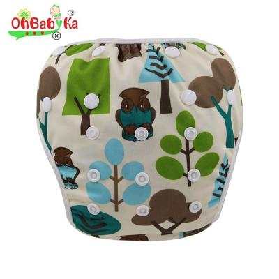 China Ohbabyka Snap Mesh Reusable Swimming Diaper For Printed Baby for sale