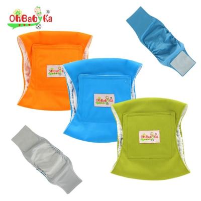 China Ohbabyka New Design Dog Printed Waterproof Diaper For Male Belly Band Dog Washable Diapers for sale