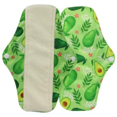 China OEM Ohbabyka Pads Super Absorbent Reusable Menstrual Colored Print Cloth Washable Sanitary Pad for sale