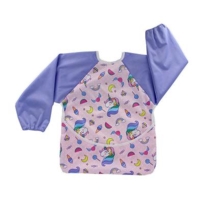 China Sustainable Ohbabyka Sleeved Bibs Waterproof Washable Baby Bibs Unisex Bibs for sale