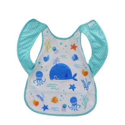 China Ohbabyka Sustainable Sleeveless Feeding Bib Comfortable Soft Washable Cartoon Baby Apron for sale