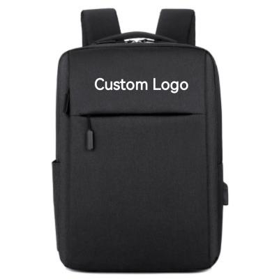 China With Customizable Solid Color Customizable Backpack Work USB Backpack Business College School Bookbag Thin Waterproof Computer Bag for sale