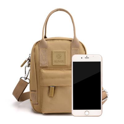 China Waterproof Water Resistant Nylon Cross - Body Phone Bags Small Canvas Bags Mobile Phone Purse Wallet Handbag With Shoulder Strap for sale