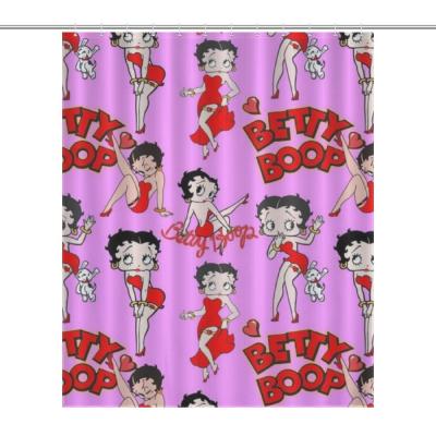 China Caisi Viable Betty Boop Shower Curtain with Hooks for Bathroom Sets Washable Bath Home Decor Women Men Kids 60x72 Inch for sale