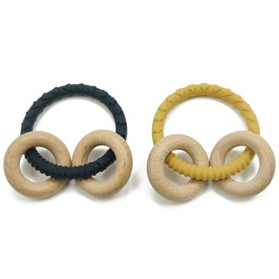 Chine Enfants en bas âge écologiques mous de nouveaux-nés de Teether en bois de silicone de cadeau idéal à vendre