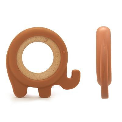 China Nursing Silicone Wooden Baby Teether EN71 Pantone Color for sale