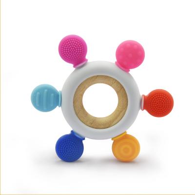 Chine Bois libre de Teether EN71 BPA Nuby de silicone de catégorie comestible de BSCI à vendre