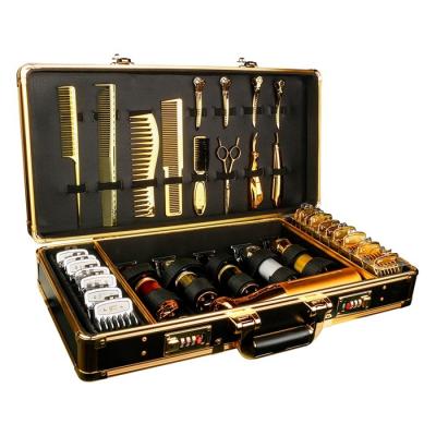 China Aluminum made in china top quality dedicated salon barber toolbox gold aluminum material for sale