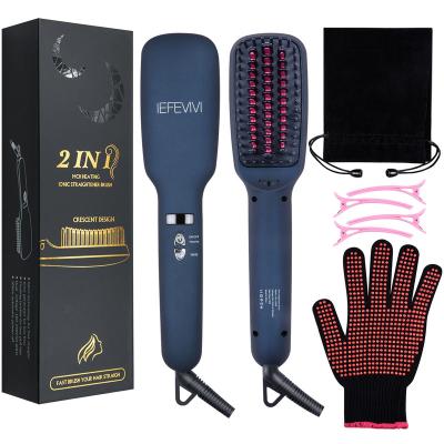 China High Quality Household Durable Using Various Hair Straightener Blue Quick Styling Comb for sale