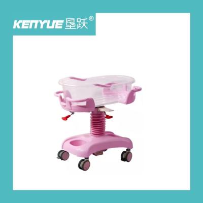 China Pink Plastic Hospital Baby Crib For Easy Cleaning And Updating for sale