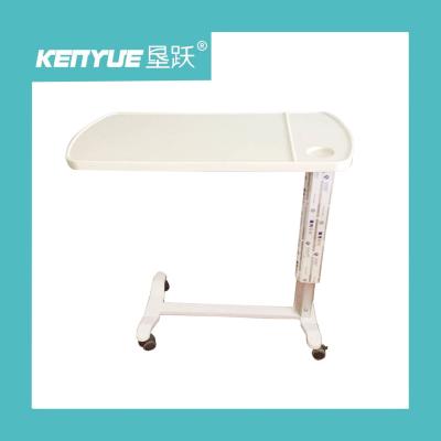 China Dinning Hospital Bed Tray Table Metal Gas Spring Hospital Overbed Table for sale