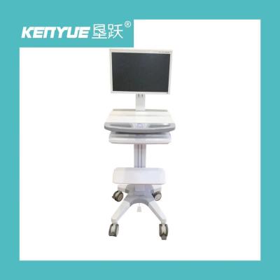 China Hospital Medical Furniture Computer RV With Four Wheels White for sale